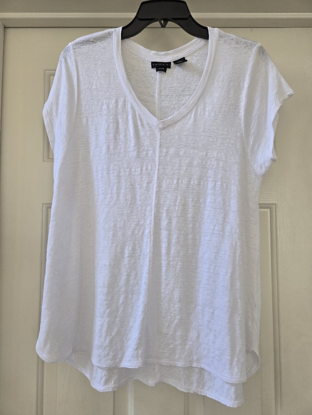 Tahari 100% Linen Top XL